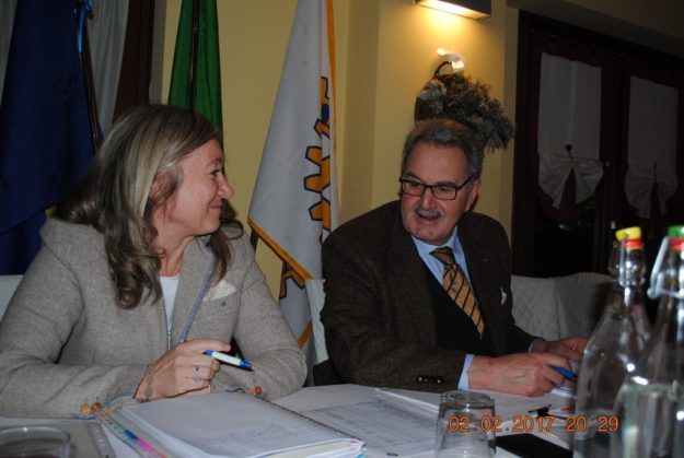 La Presidente Incoming Angelica Peresan e il Presidente del Club, Pietro Rosa Gastaldo