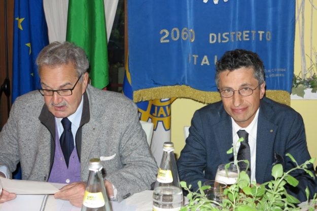 Piermario Cudini (a dx) con il Presidente del Club, Pietro Rosa Gastaldo