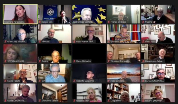 Una delle video schermate della conferenza di Valentina Parasecolo